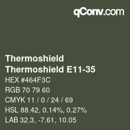 Código de color: Thermoshield - Thermoshield E11-35 | qconv.com