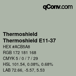 カラーコード: Thermoshield - Thermoshield E11-37 | qconv.com