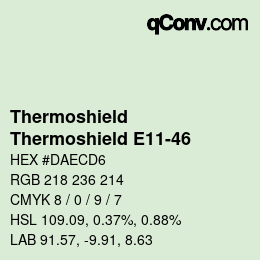 カラーコード: Thermoshield - Thermoshield E11-46 | qconv.com