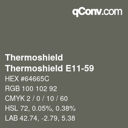 Code couleur: Thermoshield - Thermoshield E11-59 | qconv.com