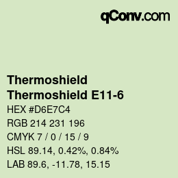 Farbcode: Thermoshield - Thermoshield E11-6 | qconv.com