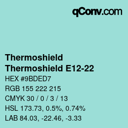 Farbcode: Thermoshield - Thermoshield E12-22 | qconv.com