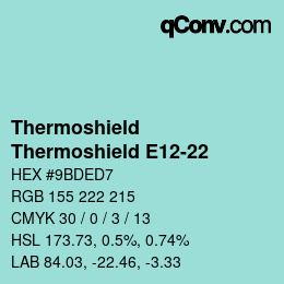 Code couleur: Thermoshield - Thermoshield E12-22 | qconv.com