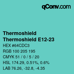 カラーコード: Thermoshield - Thermoshield E12-23 | qconv.com