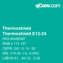 Color code: Thermoshield - Thermoshield E12-24 | qconv.com