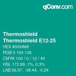 カラーコード: Thermoshield - Thermoshield E12-25 | qconv.com