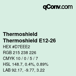 Farbcode: Thermoshield - Thermoshield E12-26 | qconv.com