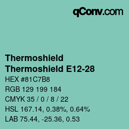 Color code: Thermoshield - Thermoshield E12-28 | qconv.com