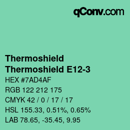 Farbcode: Thermoshield - Thermoshield E12-3 | qconv.com