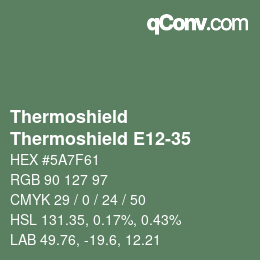 Farbcode: Thermoshield - Thermoshield E12-35 | qconv.com