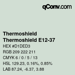 カラーコード: Thermoshield - Thermoshield E12-37 | qconv.com