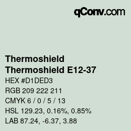 Color code: Thermoshield - Thermoshield E12-37 | qconv.com