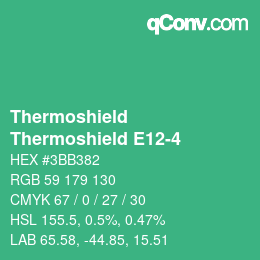 カラーコード: Thermoshield - Thermoshield E12-4 | qconv.com