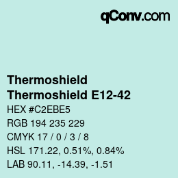 Color code: Thermoshield - Thermoshield E12-42 | qconv.com