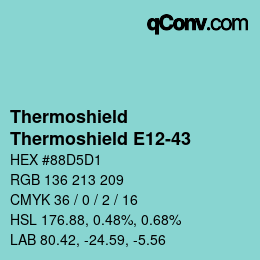 Color code: Thermoshield - Thermoshield E12-43 | qconv.com