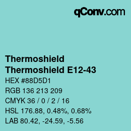 カラーコード: Thermoshield - Thermoshield E12-43 | qconv.com