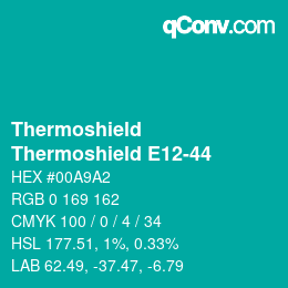 カラーコード: Thermoshield - Thermoshield E12-44 | qconv.com