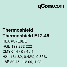 Color code: Thermoshield - Thermoshield E12-46 | qconv.com