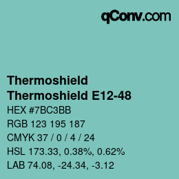 カラーコード: Thermoshield - Thermoshield E12-48 | qconv.com
