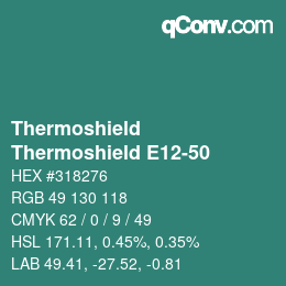 Color code: Thermoshield - Thermoshield E12-50 | qconv.com