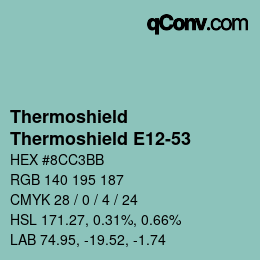 カラーコード: Thermoshield - Thermoshield E12-53 | qconv.com