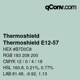Farbcode: Thermoshield - Thermoshield E12-57 | qconv.com