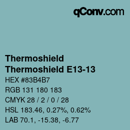 カラーコード: Thermoshield - Thermoshield E13-13 | qconv.com