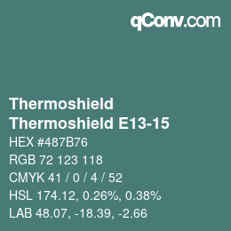 Color code: Thermoshield - Thermoshield E13-15 | qconv.com