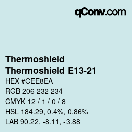 Código de color: Thermoshield - Thermoshield E13-21 | qconv.com