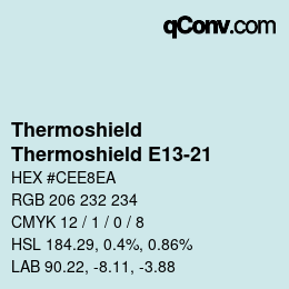 Code couleur: Thermoshield - Thermoshield E13-21 | qconv.com