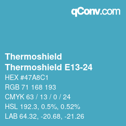 Color code: Thermoshield - Thermoshield E13-24 | qconv.com