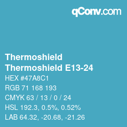 カラーコード: Thermoshield - Thermoshield E13-24 | qconv.com