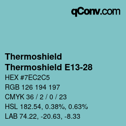 カラーコード: Thermoshield - Thermoshield E13-28 | qconv.com