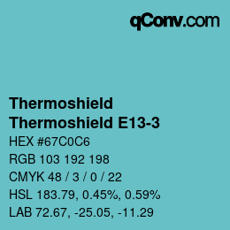 Farbcode: Thermoshield - Thermoshield E13-3 | qconv.com