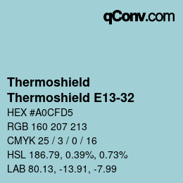 カラーコード: Thermoshield - Thermoshield E13-32 | qconv.com