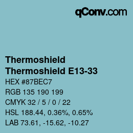 Color code: Thermoshield - Thermoshield E13-33 | qconv.com