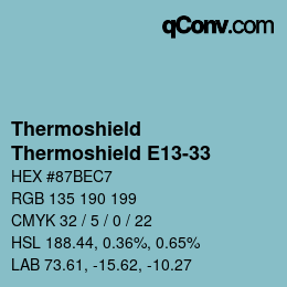 Code couleur: Thermoshield - Thermoshield E13-33 | qconv.com
