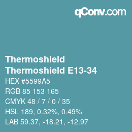 Color code: Thermoshield - Thermoshield E13-34 | qconv.com