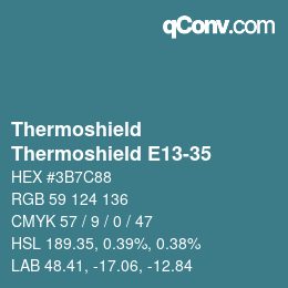 Color code: Thermoshield - Thermoshield E13-35 | qconv.com