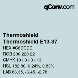 Color code: Thermoshield - Thermoshield E13-37 | qconv.com