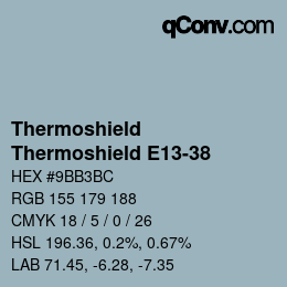 カラーコード: Thermoshield - Thermoshield E13-38 | qconv.com