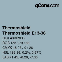 Código de color: Thermoshield - Thermoshield E13-38 | qconv.com