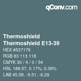 カラーコード: Thermoshield - Thermoshield E13-39 | qconv.com