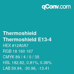 Farbcode: Thermoshield - Thermoshield E13-4 | qconv.com