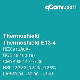 Color code: Thermoshield - Thermoshield E13-4 | qconv.com