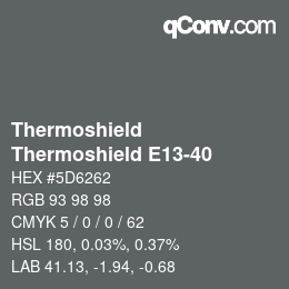 Color code: Thermoshield - Thermoshield E13-40 | qconv.com