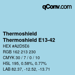 カラーコード: Thermoshield - Thermoshield E13-42 | qconv.com