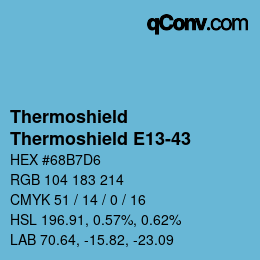 Color code: Thermoshield - Thermoshield E13-43 | qconv.com