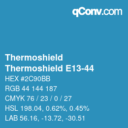 カラーコード: Thermoshield - Thermoshield E13-44 | qconv.com