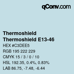Farbcode: Thermoshield - Thermoshield E13-46 | qconv.com